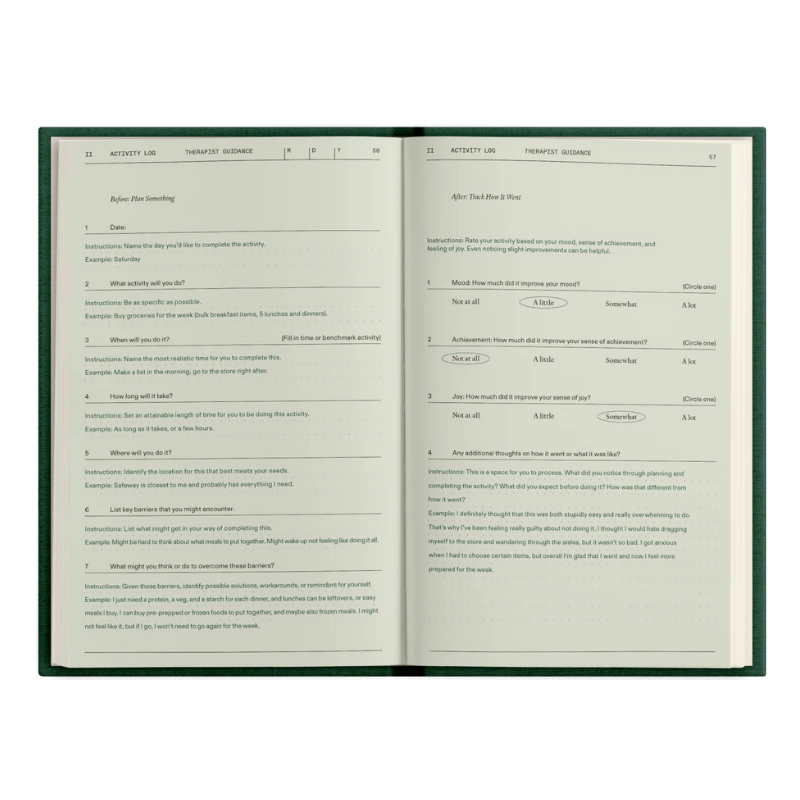 The Field Guide for Depression Journal Self Cared