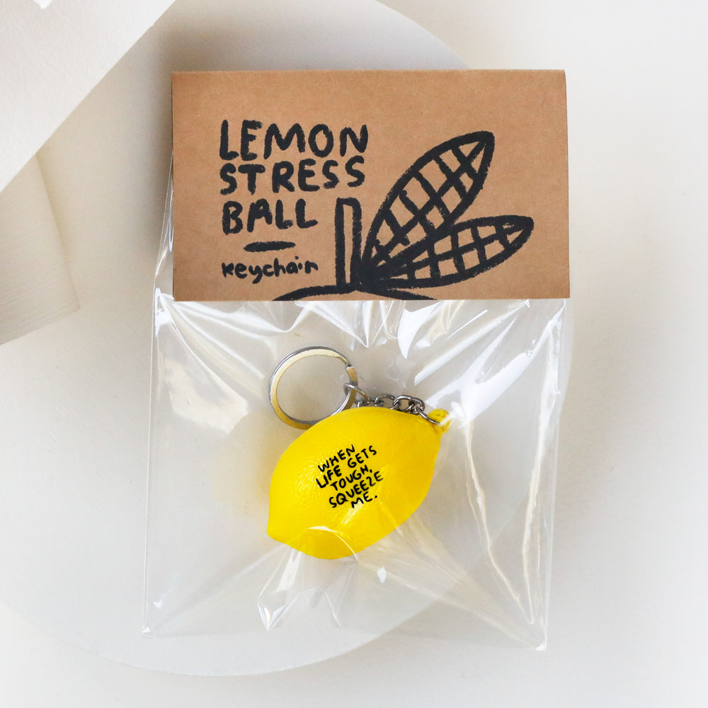 Lemon Stress Ball Keyring