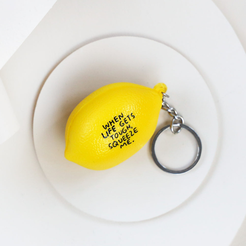 Lemon Stress Ball Keyring